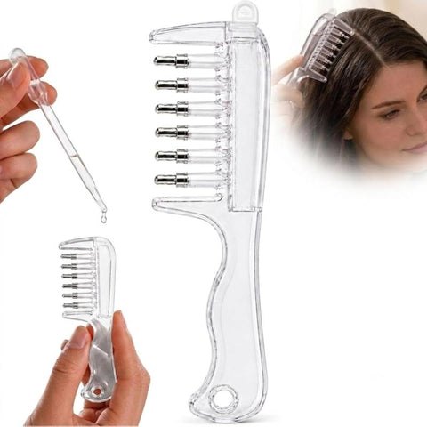 Transparent Hair Scalp Applicator Comb, Manual Scalp Stimulator, Hair Growth Scalp Massage Comb, Deep Scalp Massage Tool