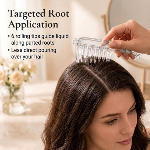 Transparent Hair Scalp Applicator Comb, Manual Scalp Stimulator, Hair Growth Scalp Massage Comb, Deep Scalp Massage Tool