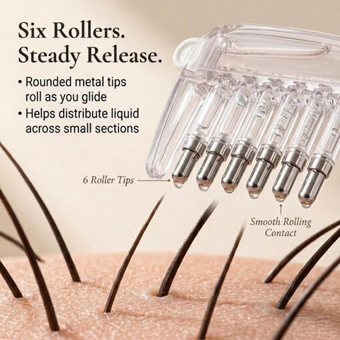 Transparent Hair Scalp Applicator Comb, Manual Scalp Stimulator, Hair Growth Scalp Massage Comb, Deep Scalp Massage Tool