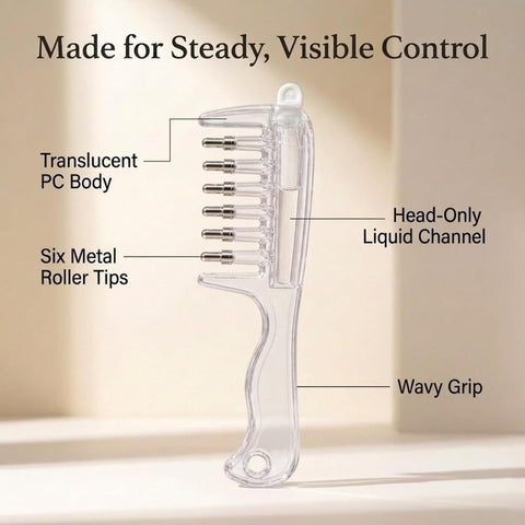 Transparent Hair Scalp Applicator Comb, Manual Scalp Stimulator, Hair Growth Scalp Massage Comb, Deep Scalp Massage Tool