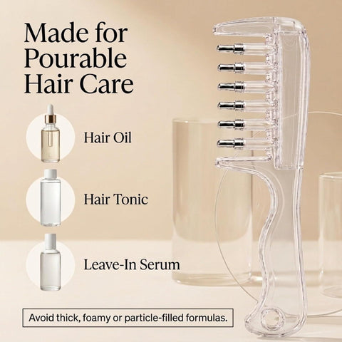Transparent Hair Scalp Applicator Comb, Manual Scalp Stimulator, Hair Growth Scalp Massage Comb, Deep Scalp Massage Tool