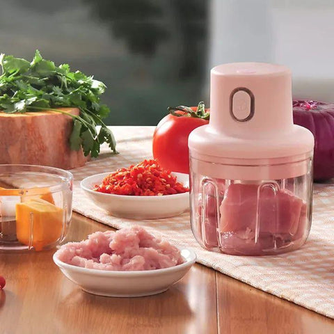Portable Electric USB Rechargeable Fruit Vegetable cutter mixer